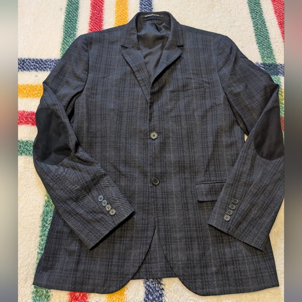 H&M Dark Gray Blazer with Black Accents